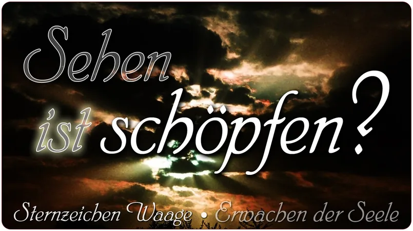 Sehen ist schöpfen?